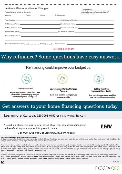Royaume , Uni Relevé hypothécaire bancaire du groupe LHV aux formats Word et PDF, 3 pages 3 template